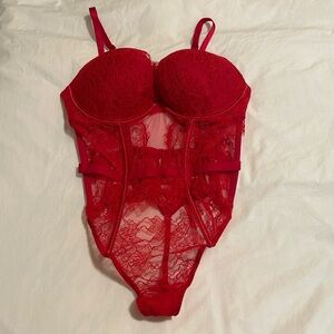 Victoria secret sexy lingerie red LARGE